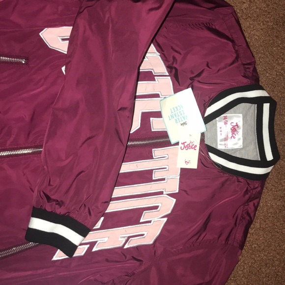 MAROON/BURGUNDY RAIN JACKET FROM JUSTICE BRAND NEW - Picture 3 of 7